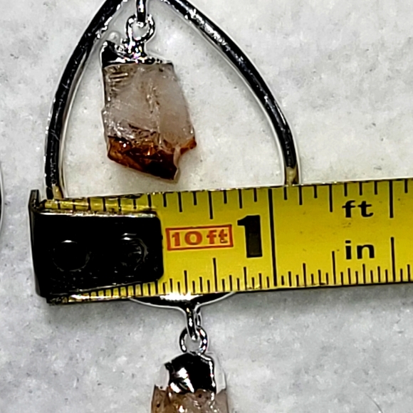 Brazilian  Citrine  Drop Earrings - Picture 4 of 4